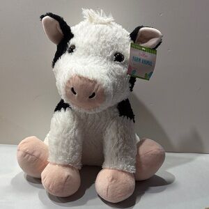 Cute Homerbest Black and White Cow Plush Toy lovey stuffed animal New soft